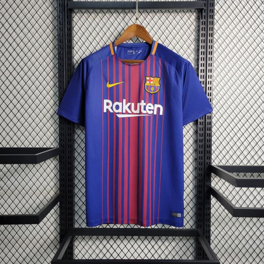 Retro 17-18 Barcelona Home Soccer Jersey