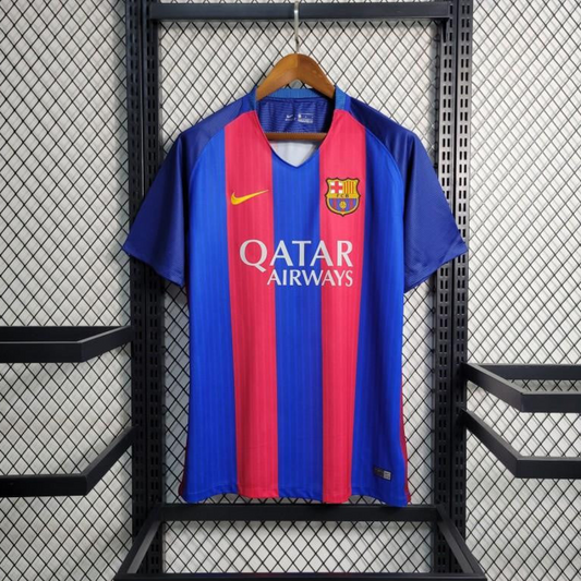 Retro 16-17 Barcelona Home Soccer Jersey