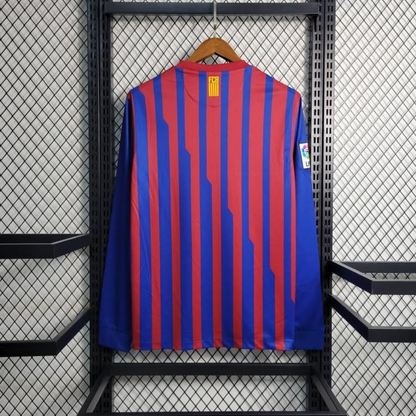 Retro Long Sleeve 11-12 Barcelona Home Soccer Jersey