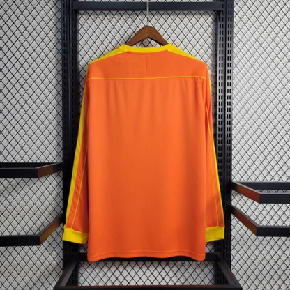 Retro Long Sleeve 1998 Brazil Goalkeeper Orange Jersey