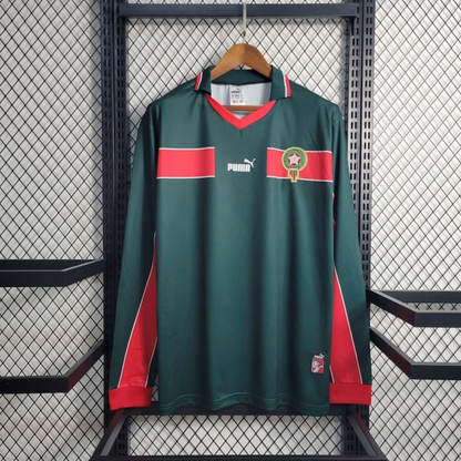 Retro Long Sleeve 1998 Morocco Home Soccer Jersey