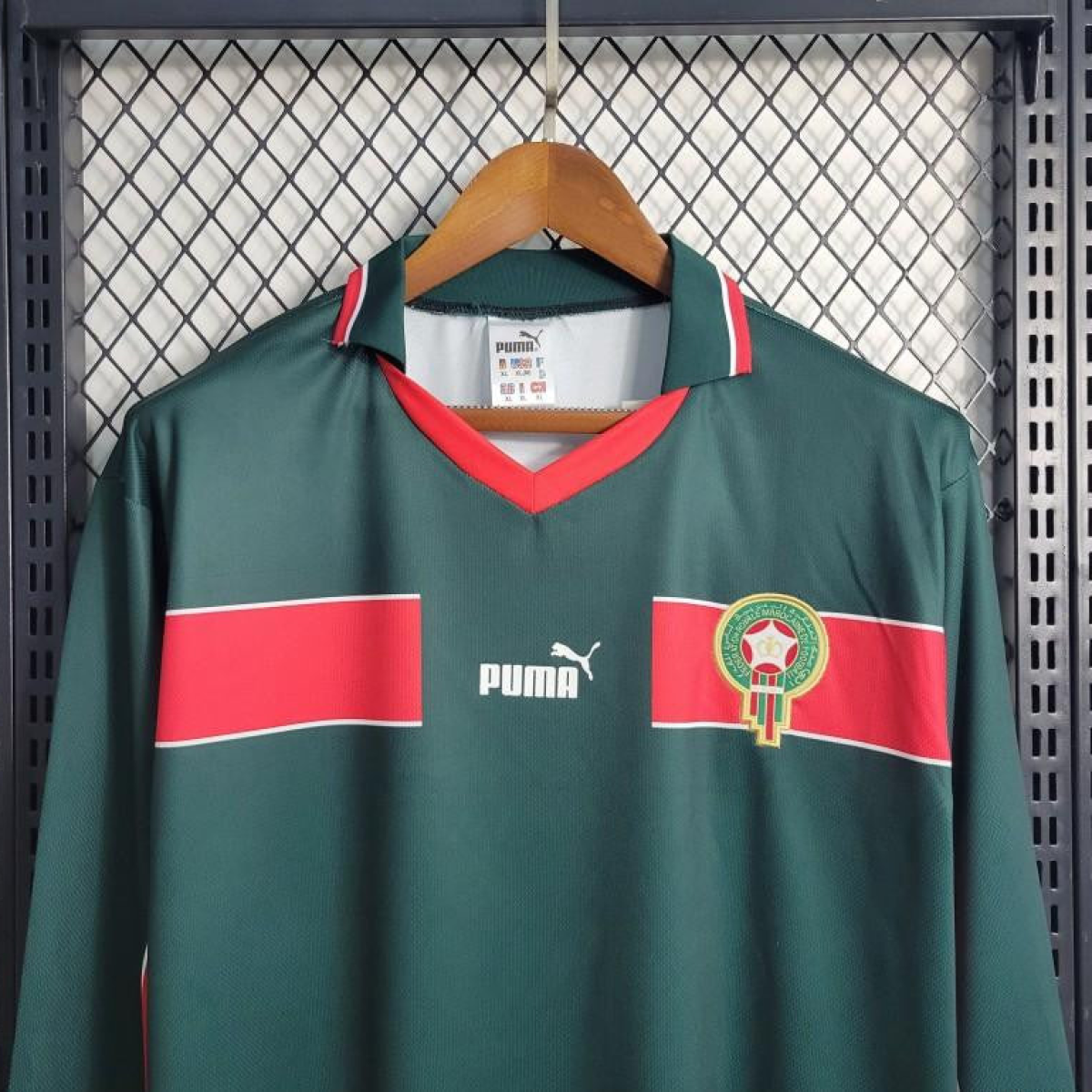 Retro Long Sleeve 1998 Morocco Home Soccer Jersey