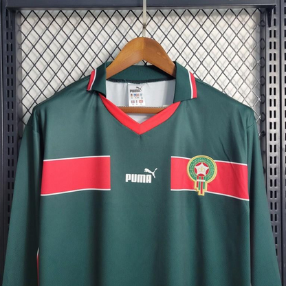 Retro Long Sleeve 1998 Morocco Home Soccer Jersey