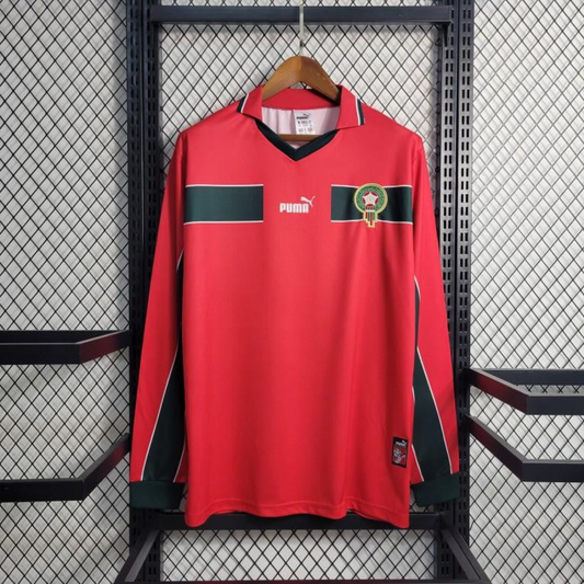 Retro Long-sleeved 1998 Morocco Third Red Jersey