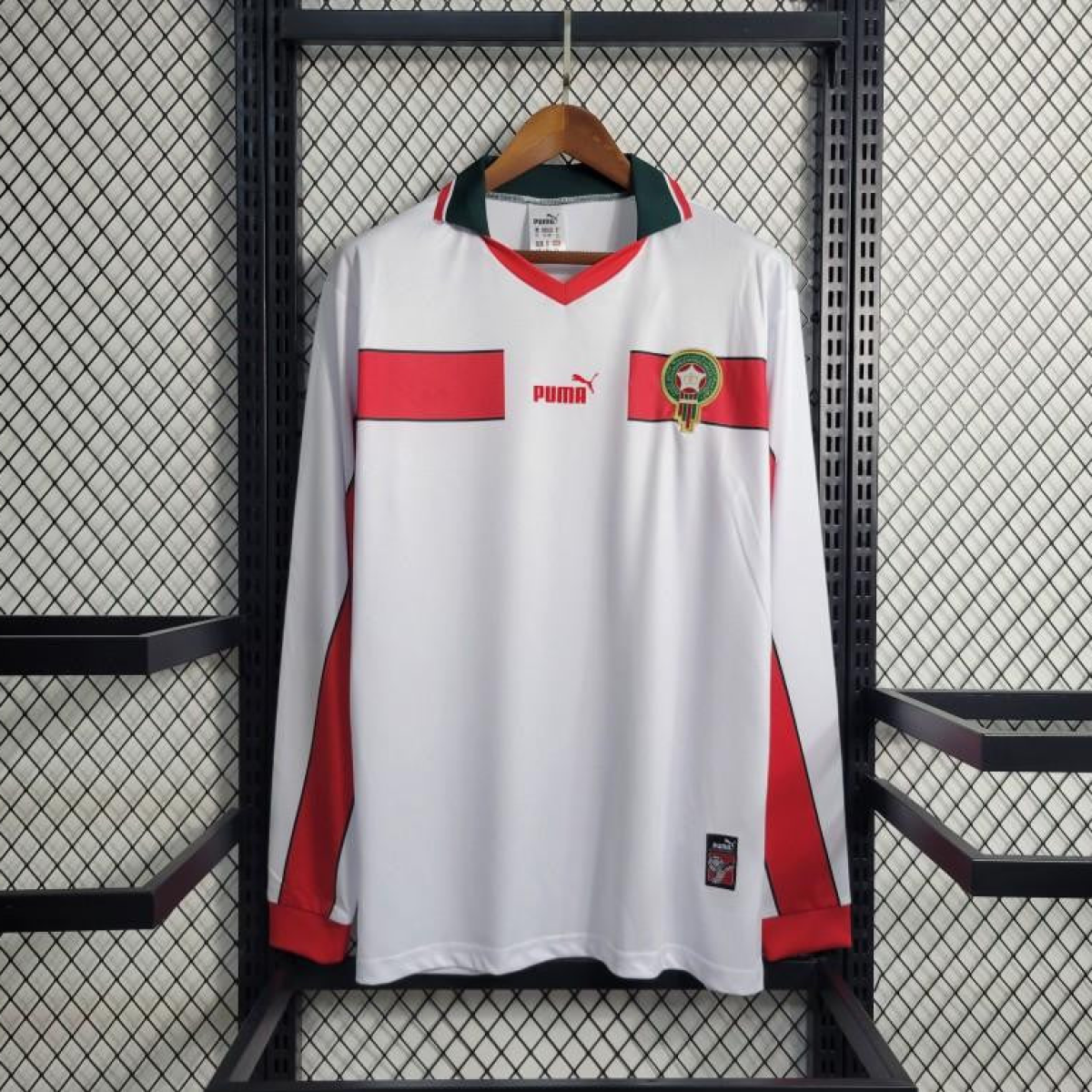 Retro Long Sleeve 1998 Morocco Away Soccer Jersey