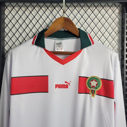 Retro Long Sleeve 1998 Morocco Away Soccer Jersey