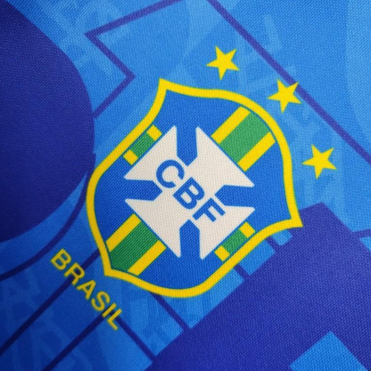 Retro 1992 Brazil Away Blue Jersey