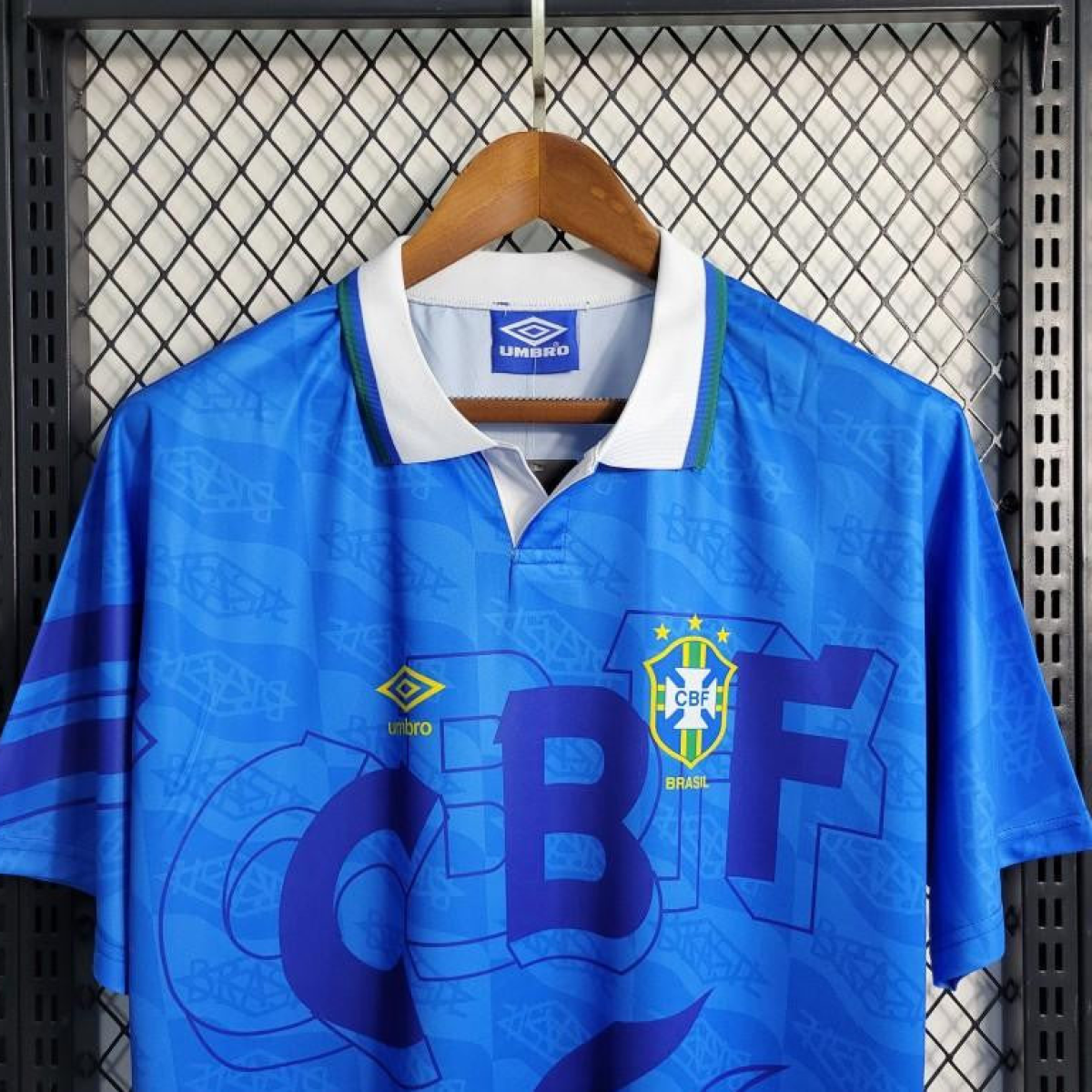 Retro 1992 Brazil Away Blue Jersey