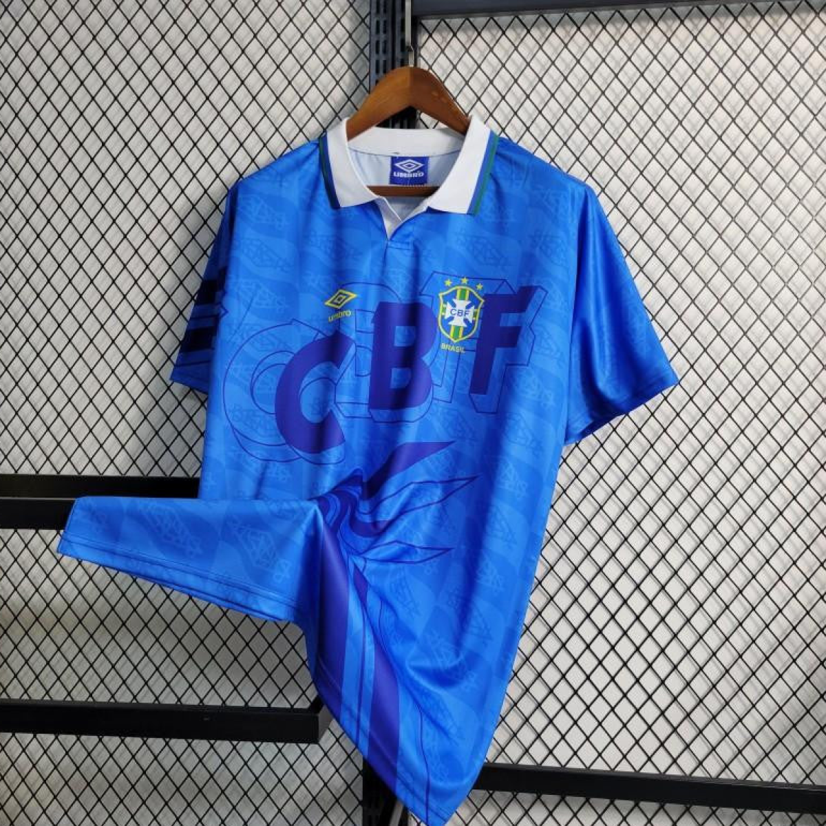 Retro 1992 Brazil Away Blue Jersey