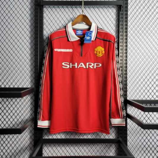 Retro Long Sleeve 98/99 Manchester United Home Jersey