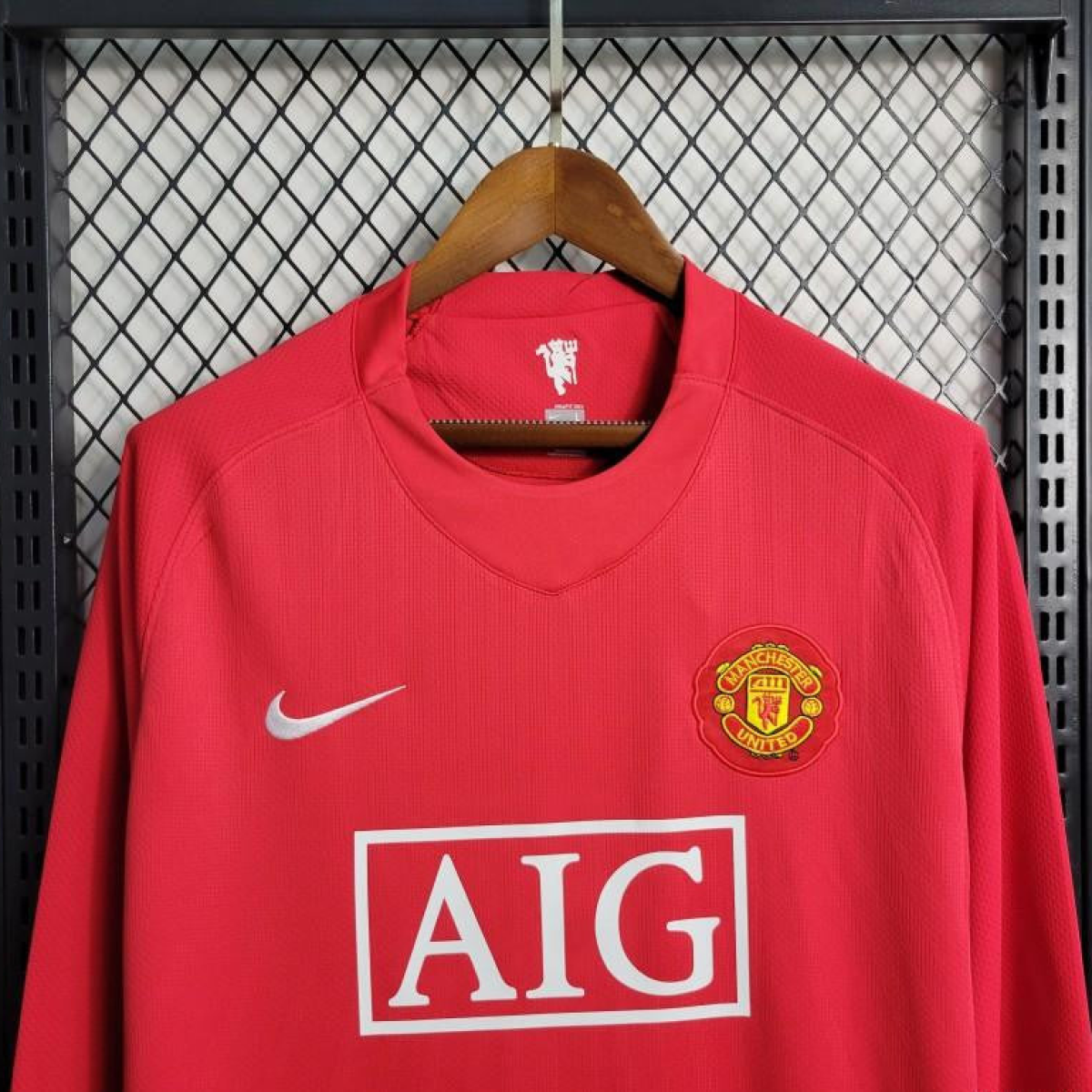 Retro Long Sleeve 07-08 Manchester United Home Premier League Jersey