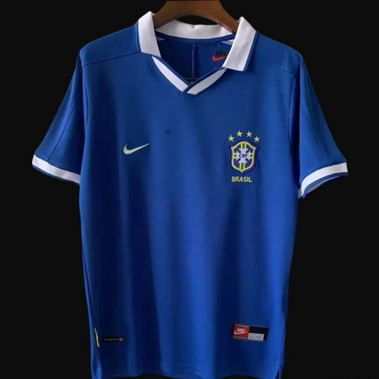 Retro 1970 Brazil Away Blue Jersey