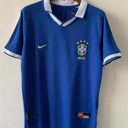 Retro 1970 Brazil Away Blue Jersey