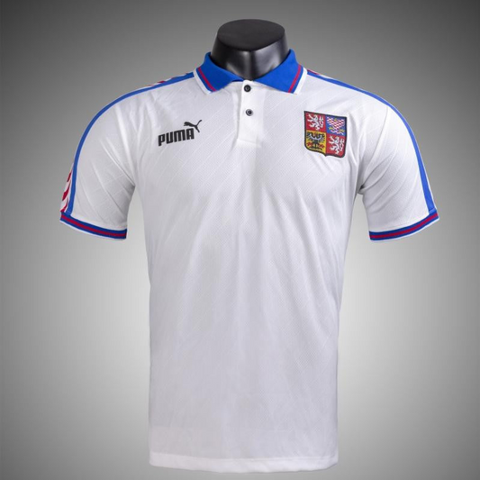 Retro 1996 Czech Republic  Away Soccer Jersey