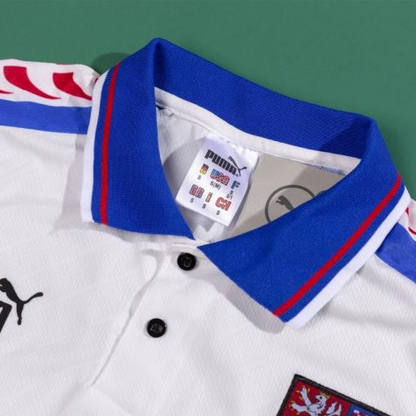 Retro 1996 Czech Republic  Away Soccer Jersey
