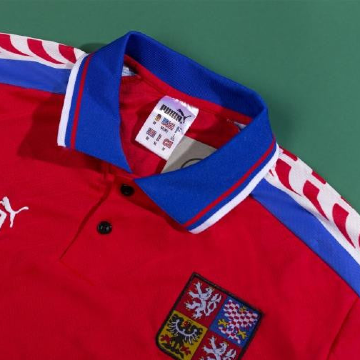Retro 1996 Czech Republic Home Soccer Jersey
