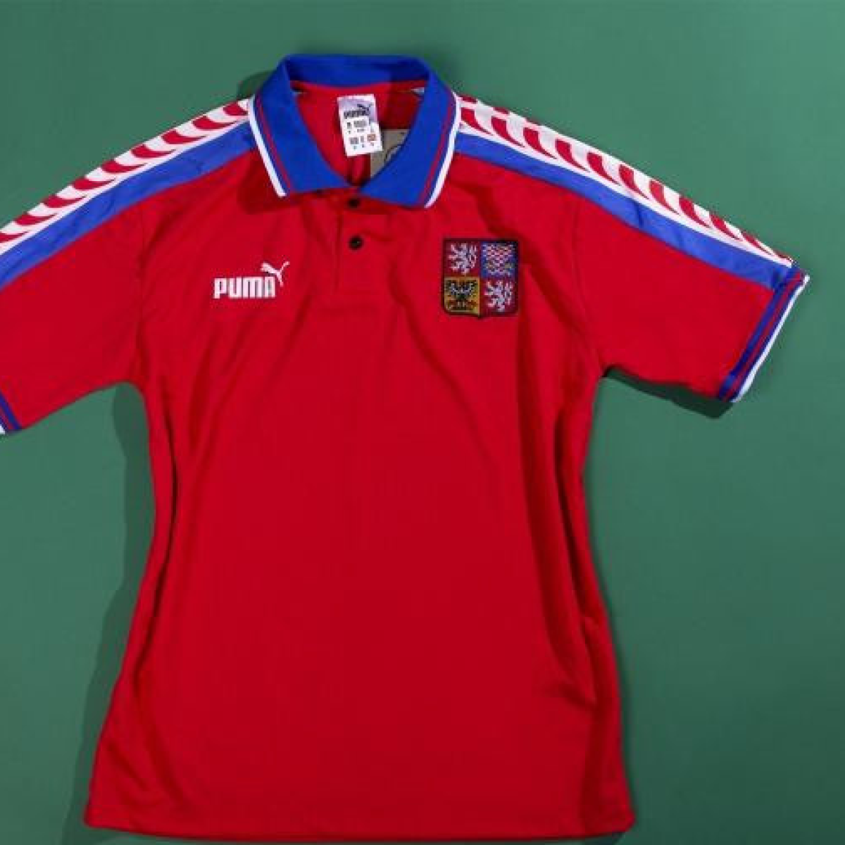 Retro 1996 Czech Republic Home Soccer Jersey