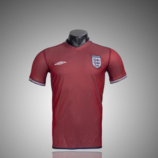 Retro 2002 England Away Reversible (Red/Navy) Soccer Jersey