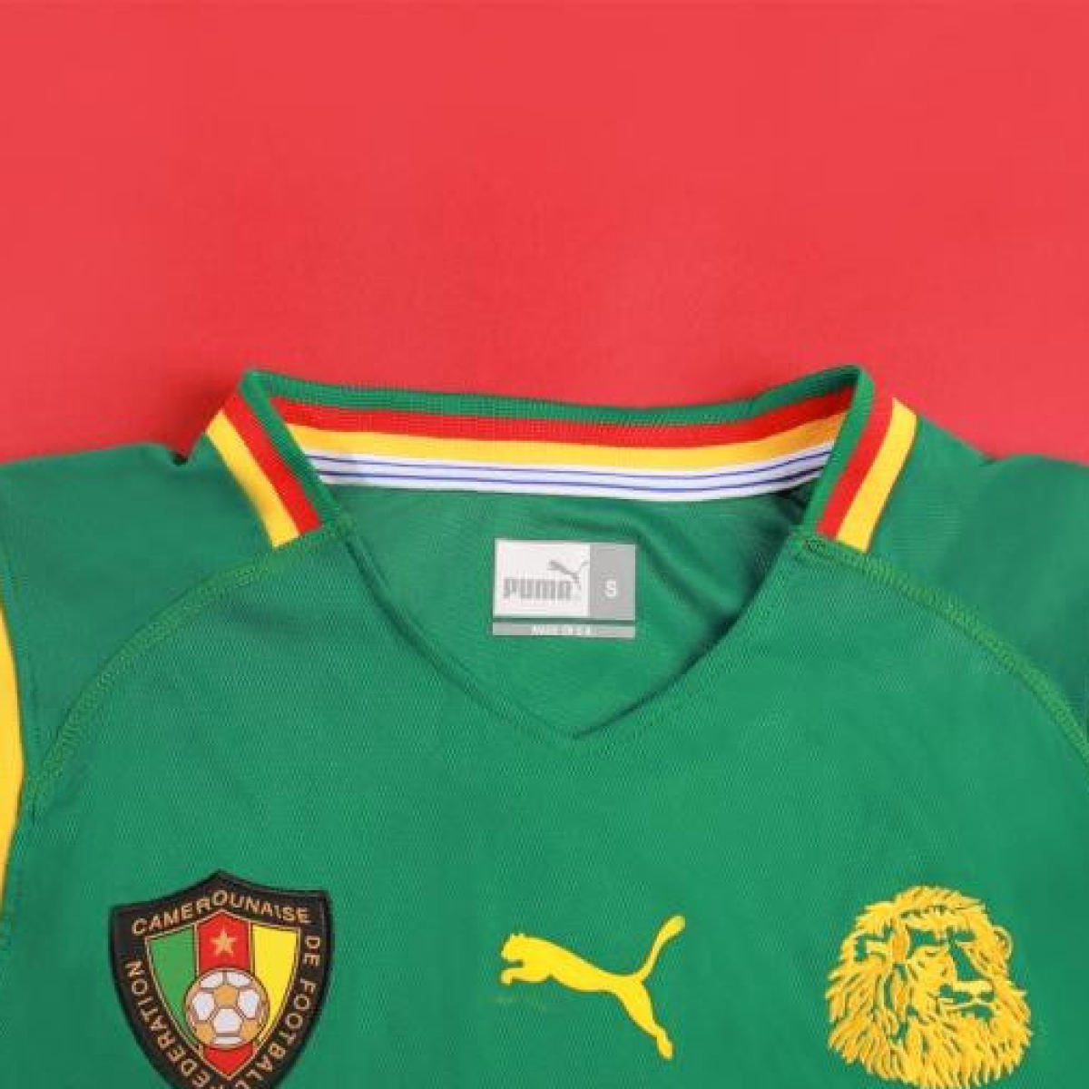 Retro 2002 Cameroon Home Soccer Jersey