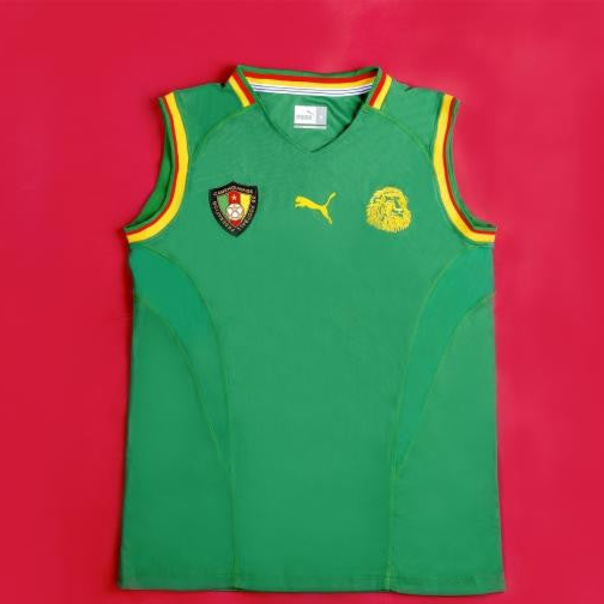 Retro 2002 Cameroon Home Soccer Jersey
