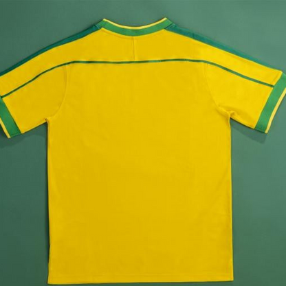 Retro 1998 Brazil Home Soccer Jersey