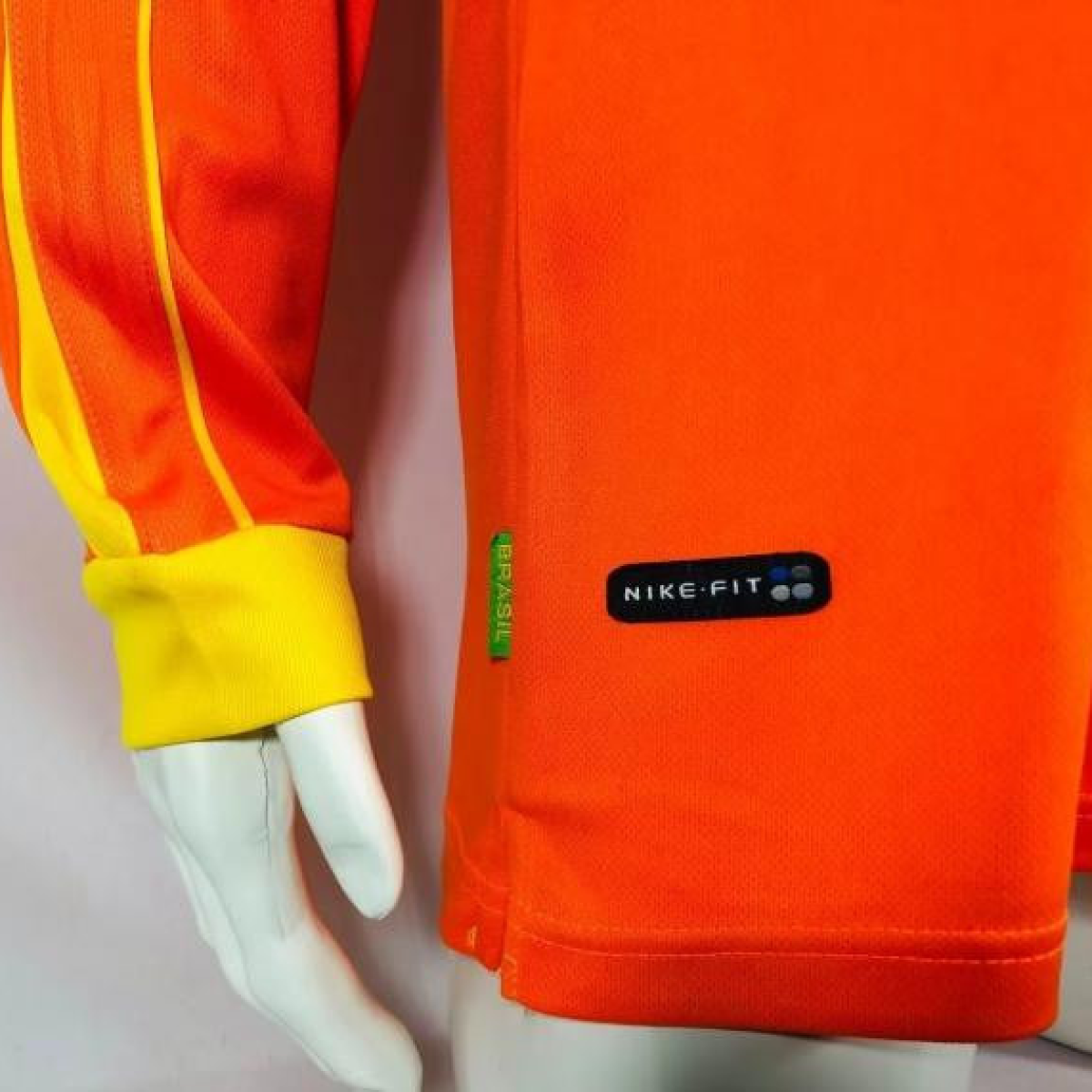 Retro 1998 Brazil Goalkeeper Orange Jersey