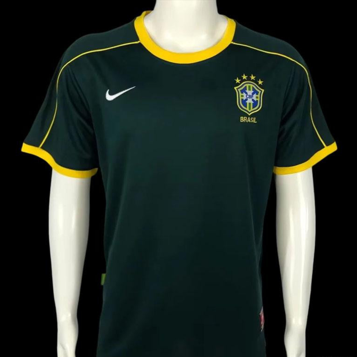 Retro 1998 Brazil Green Goalkeeper Jersey