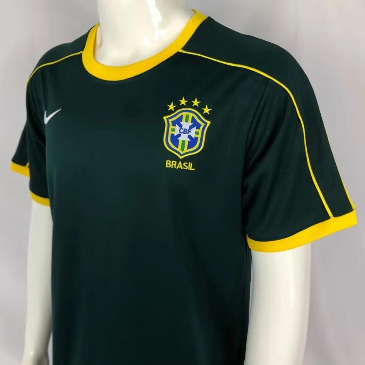 Retro 1998 Brazil Green Goalkeeper Jersey