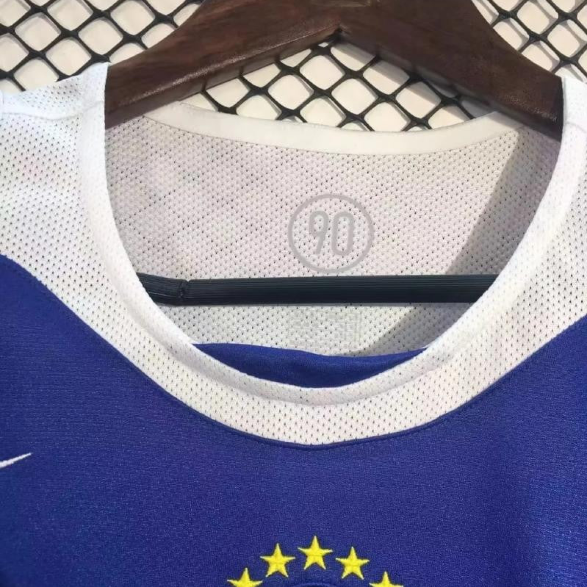 Retro 2004 Brazil Away Blue Jersey