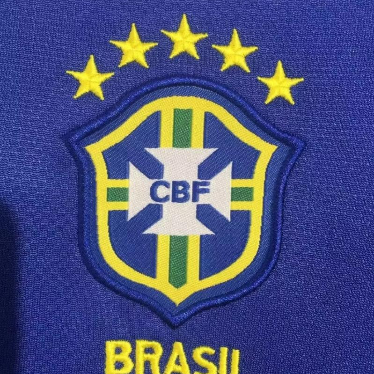 Retro 2004 Brazil Away Blue Jersey
