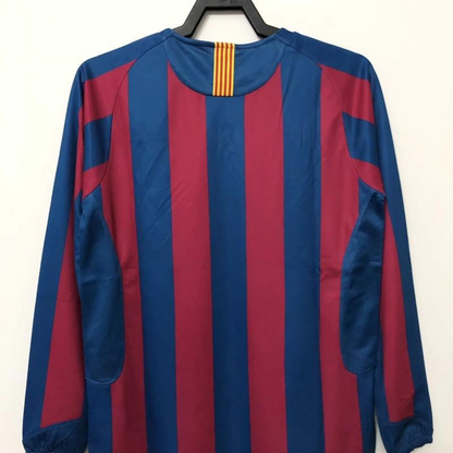 Retro 05/06 Barcelona Home Long Sleeve League Version Soccer Jersey