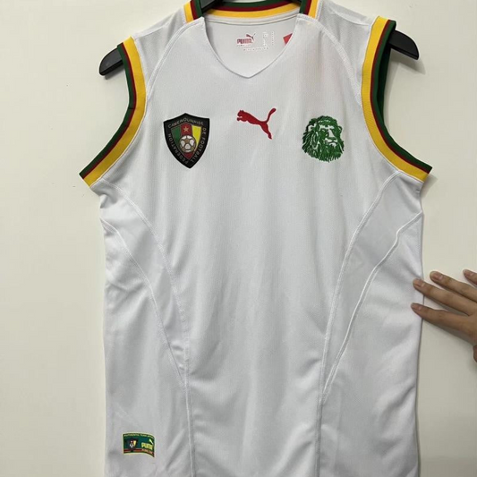Retro 2002 Cameroon White Jersey