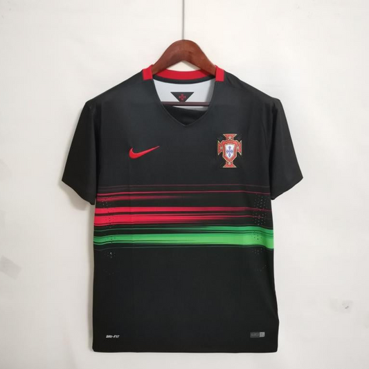 Retro 2015 Portugal Away Black Soccer Jersey