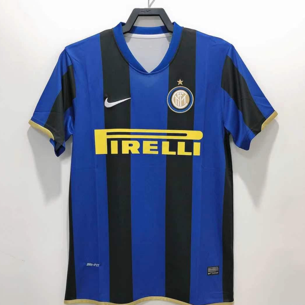 Retro 08/09 Inter Milan Home Champions Version Soccer Jersey