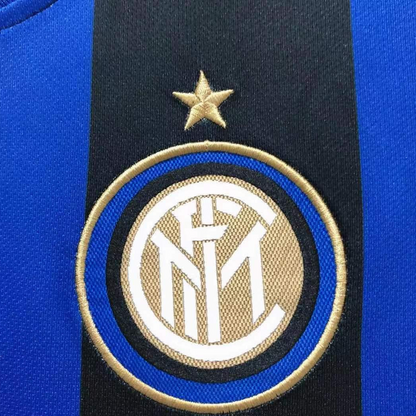 Retro 08/09 Inter Milan Home Champions Version Soccer Jersey