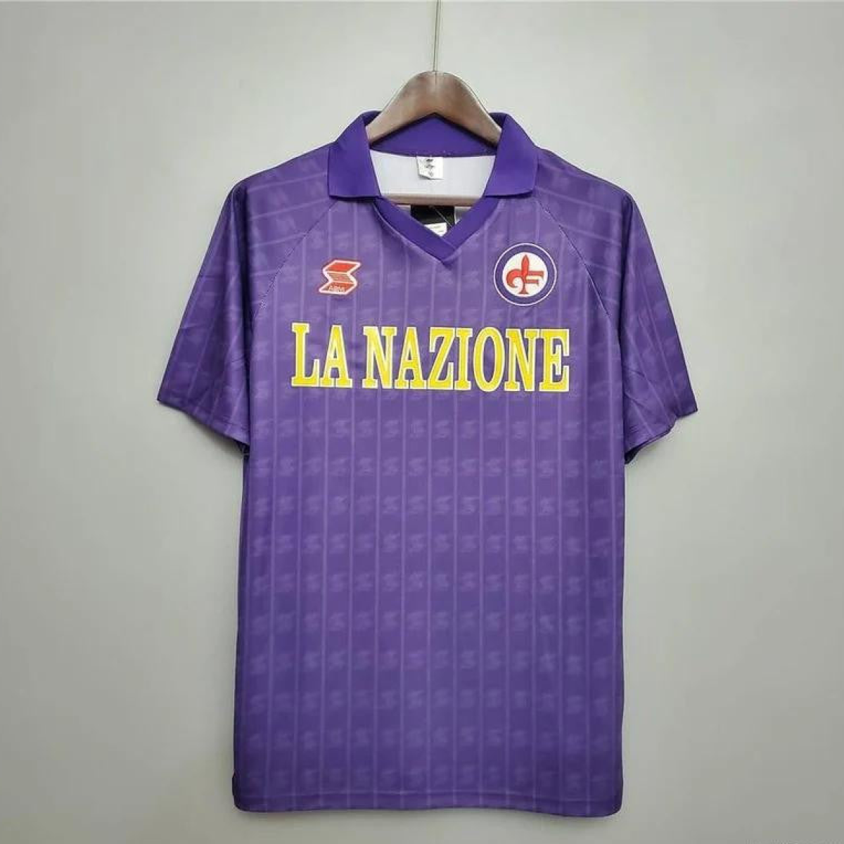 Retro 89/90 Fiorentina Home Soccer Jersey