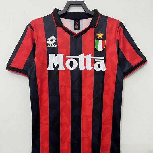 Retro 93/94 AC Milan Home Soccer Jersey