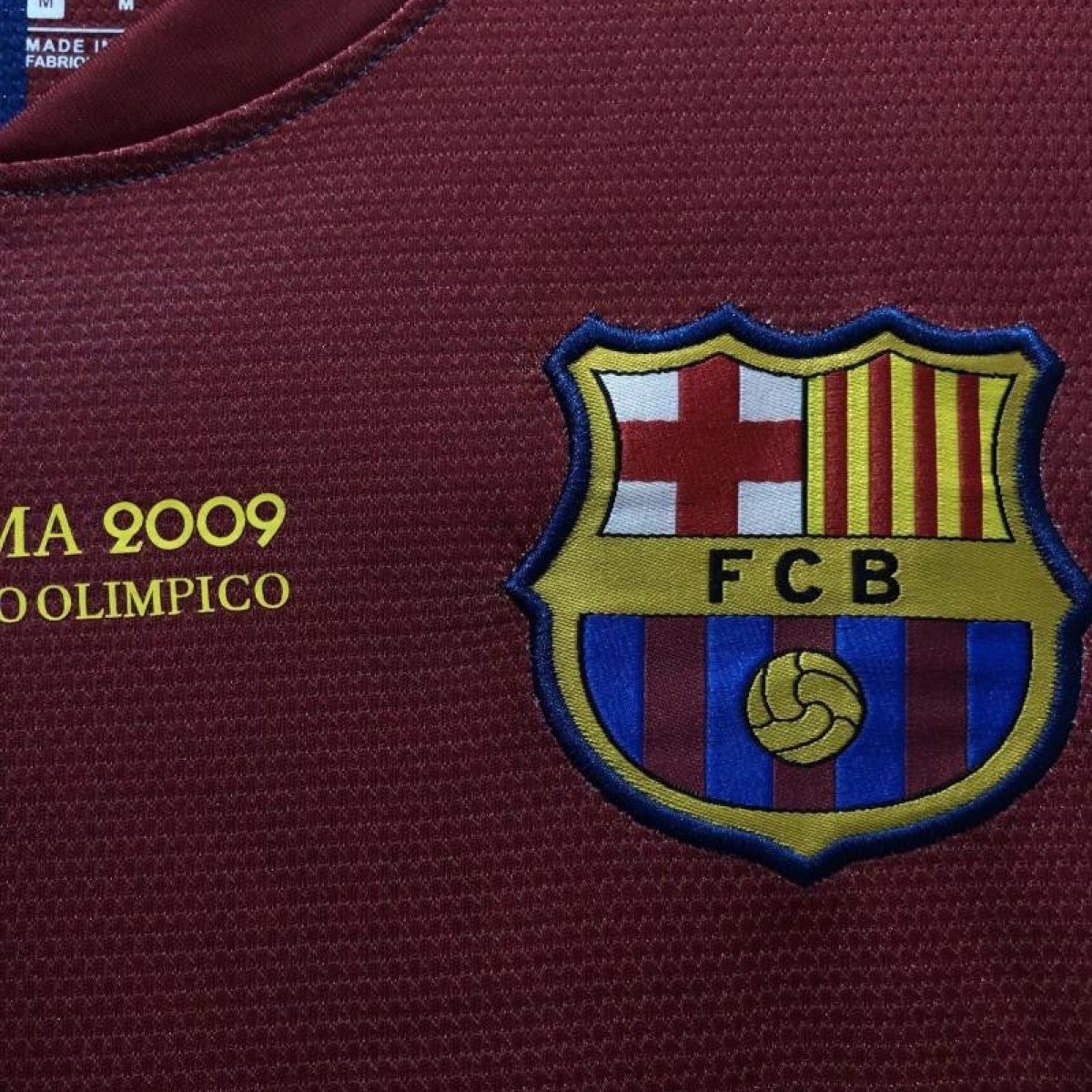 Retro 08/09 Long SLeeve Barcelona Home Champions Version Soccer Jersey