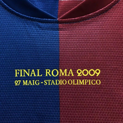 Retro 08/09 Barcelona Home Champions Version Soccer Jersey