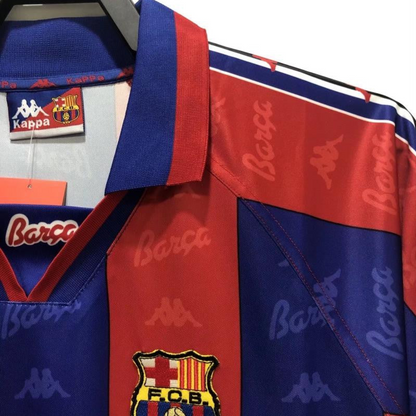 Retro 96/97 Long Sleeve Barcelona Home Soccer Jersey