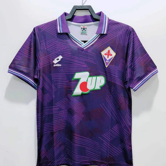 Retro 92/93 Fiorentina Home Soccer Jersey