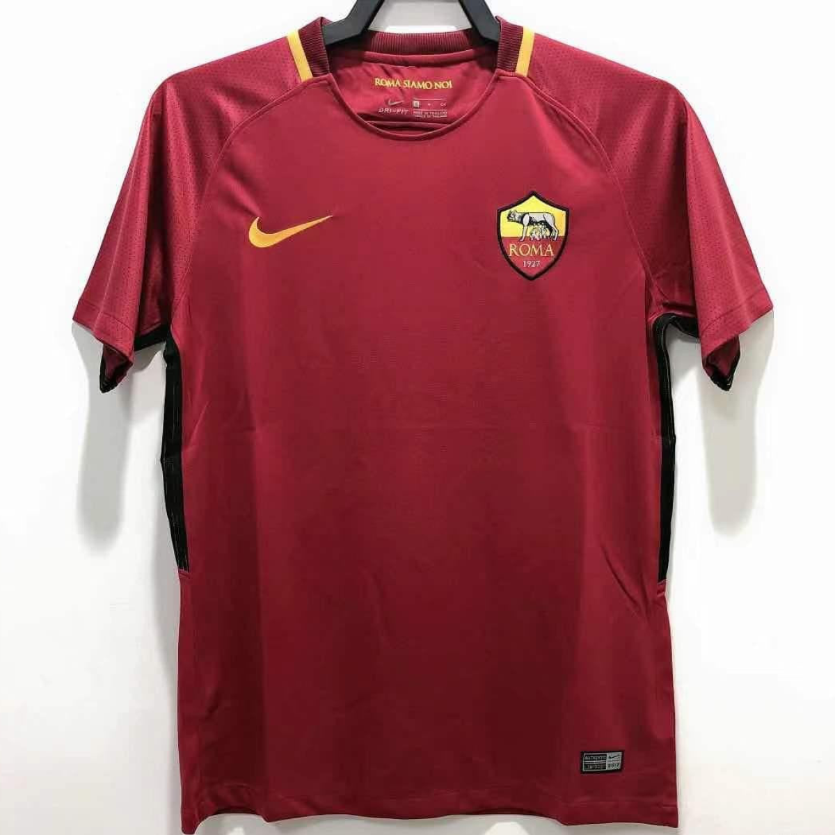 Retro 17/18 Roma Home Soccer Jersey