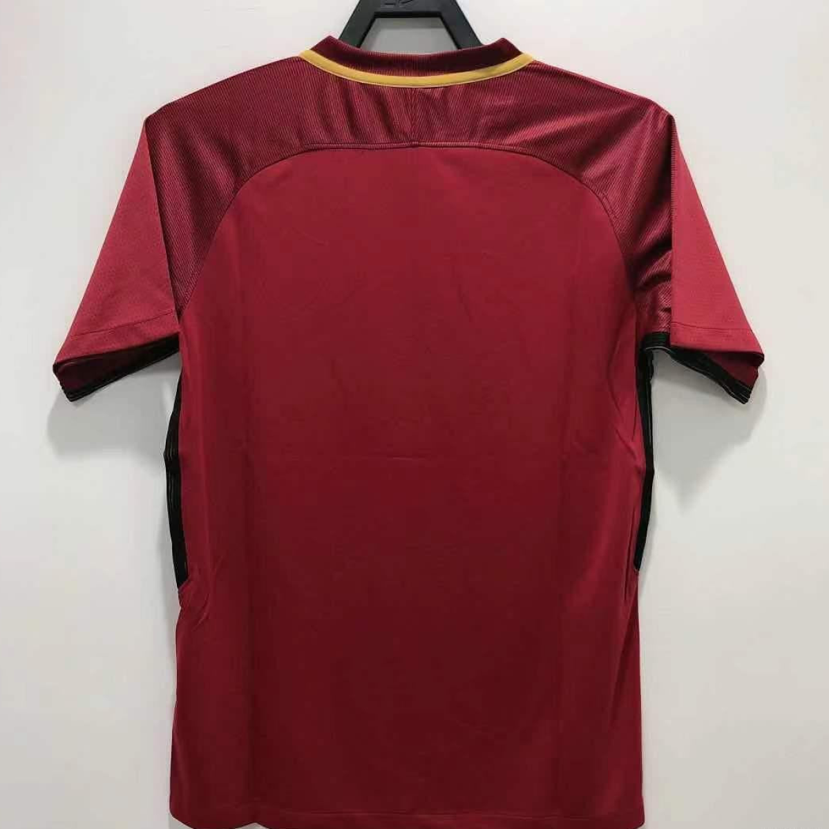 Retro 17/18 Roma Home Soccer Jersey