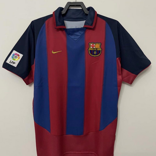Retro 03/04 Barcelona Home Soccer Jersey