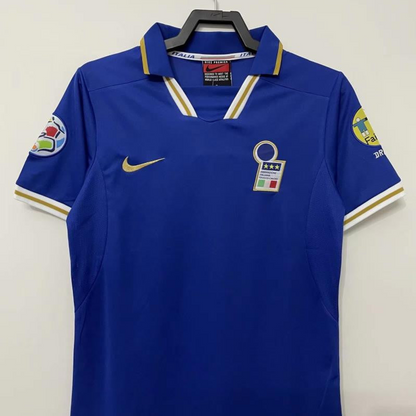 Retro 1996 Italy Home With 96 EURO Patch Soccer Jersey
