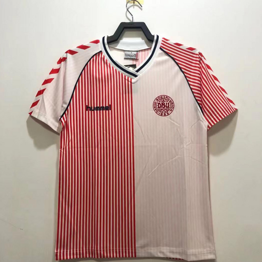 Retro 1986 Denmark Away Soccer Jersey