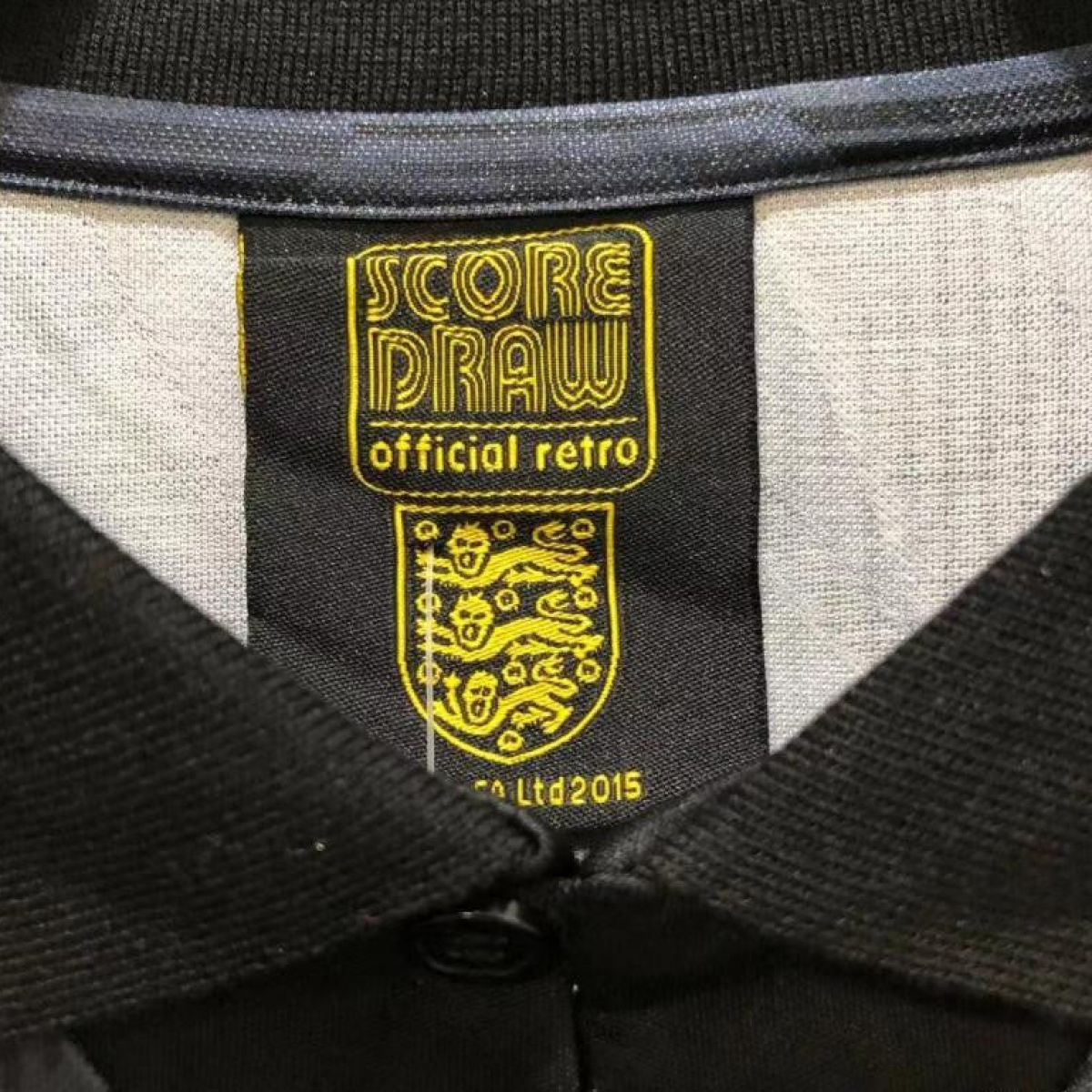 Retro 1990 England Away Black Soccer Jersey