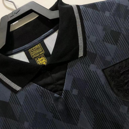 Retro 1990 England Away Black Soccer Jersey