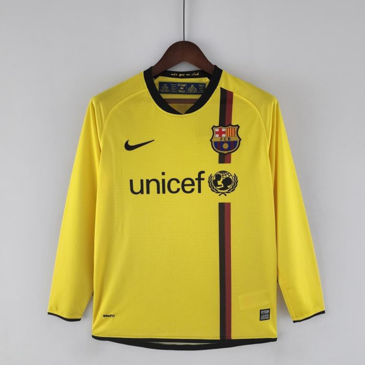 Retro 08/09 Long Sleeve Barcelona Away Soccer Jersey