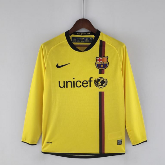 Retro 08/09 Long Sleeve Barcelona Away Soccer Jersey